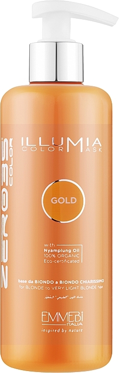 Тонирующая маска для волос - Emmebi Italia Illumia Color Mask Gold 