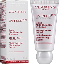 Увлажняющий защитный флюид-экран для лица - Clarins UV Plus [5P] Anti-Pollution SPF 50 Rose — фото N4