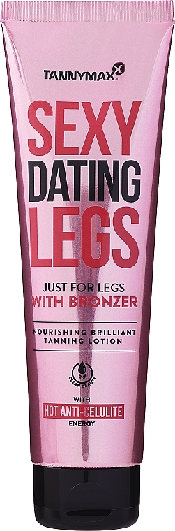 Живильний лосьйон для засмаги ніг, з антицелюлітним ефектом - Tannymaxx Sexy Dating Legs With Bronzer Anti-Celulite Very Dark Tanning + Hot Bronzer — фото N1