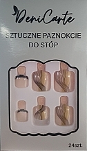 Парфумерія, косметика Тіпси для ніг, квадрат, 24 шт. - Deni Carte Nails 7226