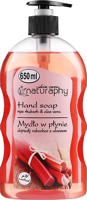 Жидкое мыло для рук ревень и алоэ вера - Naturaphy Hand Soap — фото N1