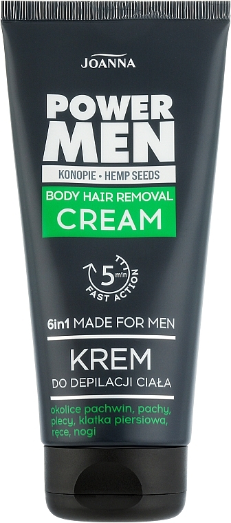 Крем для депиляции, для мужчин - Joanna Power Men Body Hair Removal Cream — фото N1