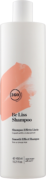 Шампунь з ефектом розгладження для тонкого й неслухняного волосся - 360 Bee Liss Shampoo — фото N1