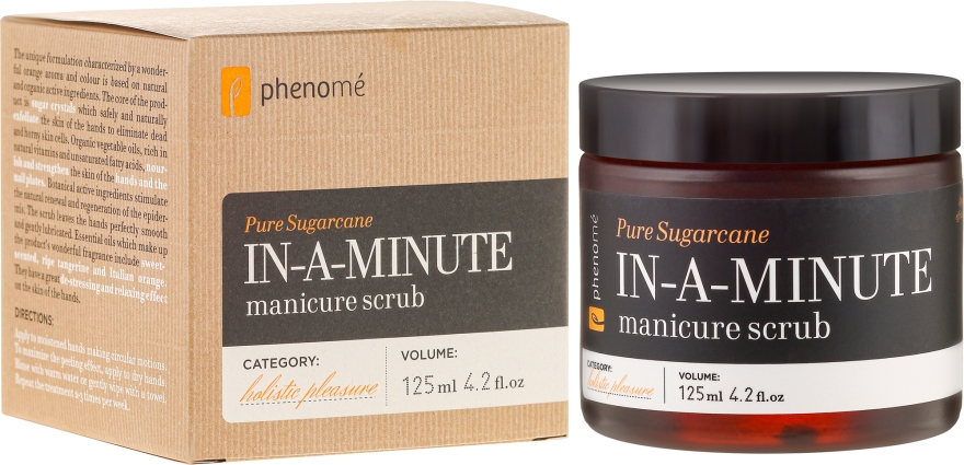 Скраб для рук - Phenome Pure Sugarcane In-A-Minute Manicure Scrub — фото N1