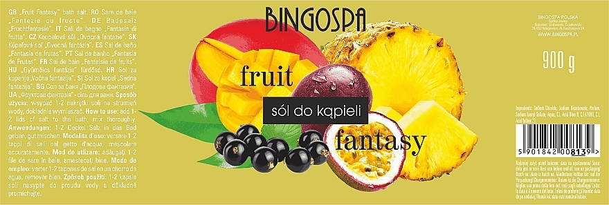 Соль для ванны "Фруктовая фантазия" - BingoSpa Fruit Fantasy Bath Salt — фото N2