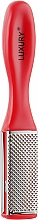 Парфумерія, косметика Тертка для ніг двостороння, металева, ТМ-01, червона - Beauty Luxury