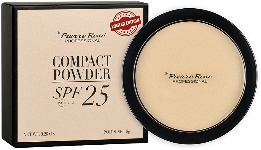 Пудра компактна - Pierre Rene Compact Powder SPF25 Limited Edition — фото N1