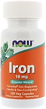 Капсулы "Железо", 18 мг. - Now Foods Iron — фото N1