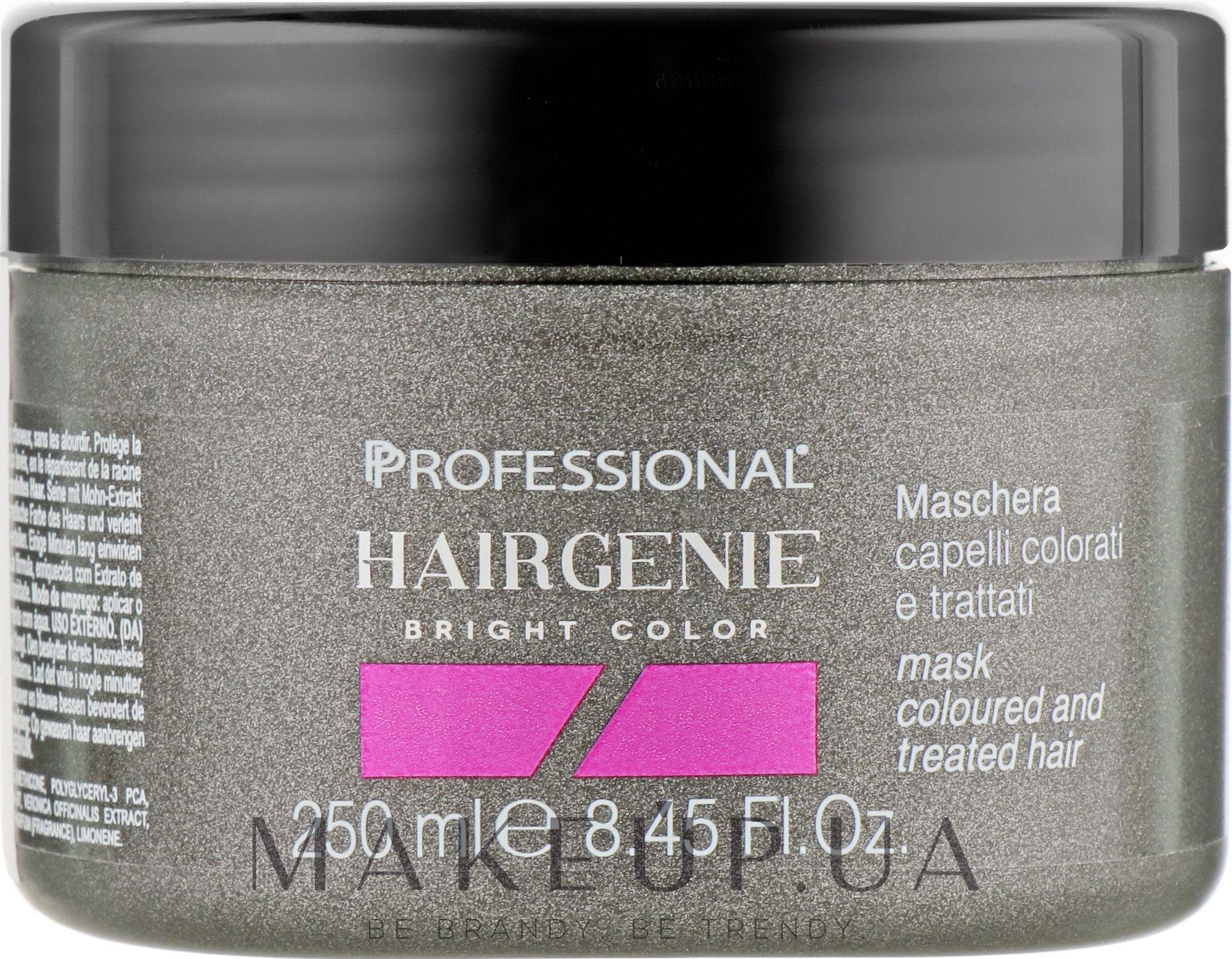 Маска для блиску фарбованого й пошкодженого волосся - Professional Hairgenie Bright Color Mask — фото 250ml