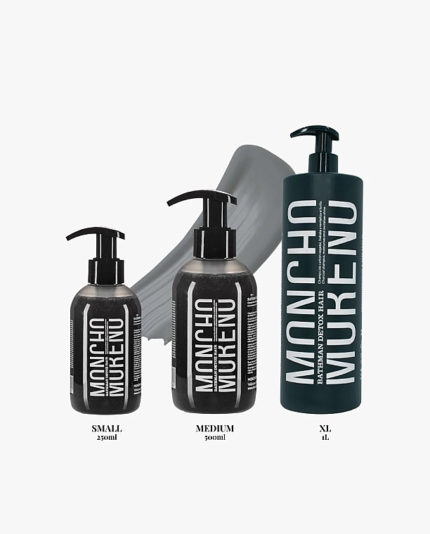 Шампунь с активированным углем - Moncho Moreno Bathman Detox Hair Shampoo — фото N4