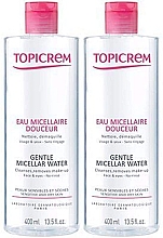 Духи, Парфюмерия, косметика Набор - Topicrem Gentle Micellar Water Face & Eyes Duo (micell/water/2x400ml)