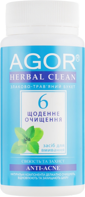 "Щоденне очищення №6" для зрілої, проблемної та жирної шкіри - Agor Herbal Clean Anti-Acne — фото N1