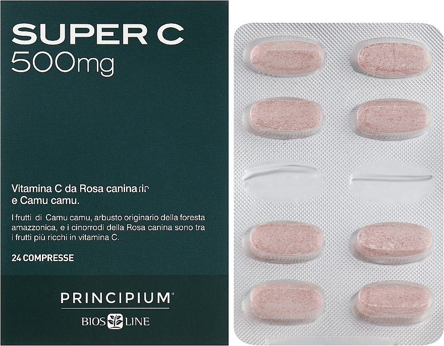 Харчова добавка «Супервітамін С» - BiosLine Principium Super C 500 — фото N2