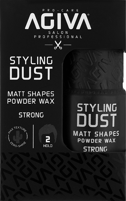 Пудра для волос - Agiva Styling Dust Powder Wax Strong Black — фото N2