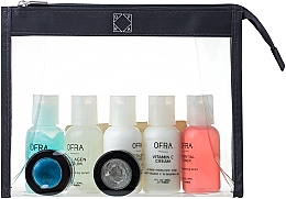 Духи, Парфюмерия, косметика Набор - Ofra Skin Care Kit Dry (cleanser/30ml + f/ton/30ml + eye/remover/30ml + f/cr/30ml + ser/30ml + f/peel/7ml + b/scrub/7ml + bag)