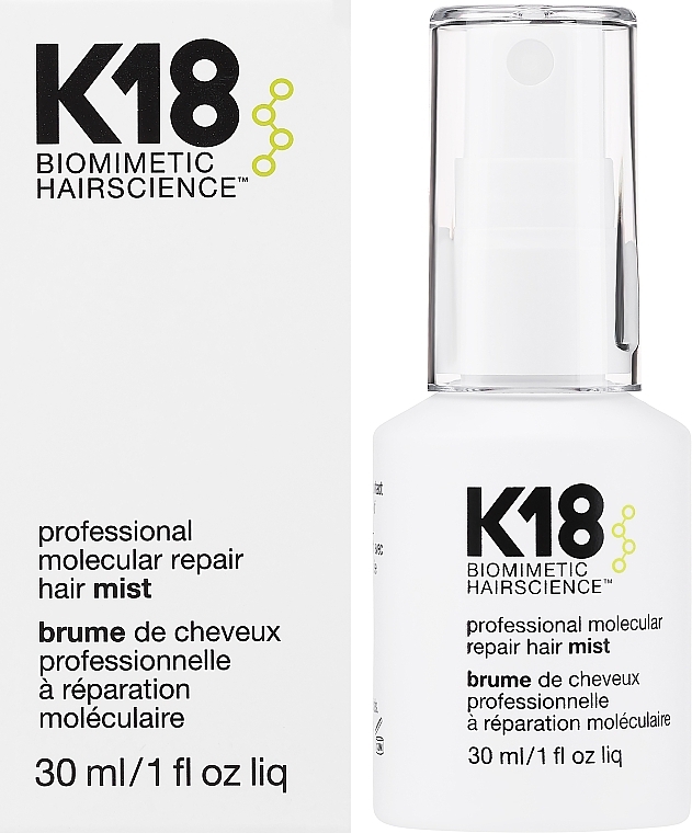 Міст для волосся - K18 Hair Biomimetic Hairscience Professional Molecular Repair Hair Mist — фото N2