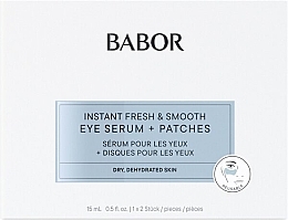 Набор - Babor Instant Fresh & Smooth Eye Serum + Patches — фото N1