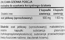 Харчова добавка "Яблучний оцет", 450 мг - Now Foods Apple Cider Vinegar — фото N3