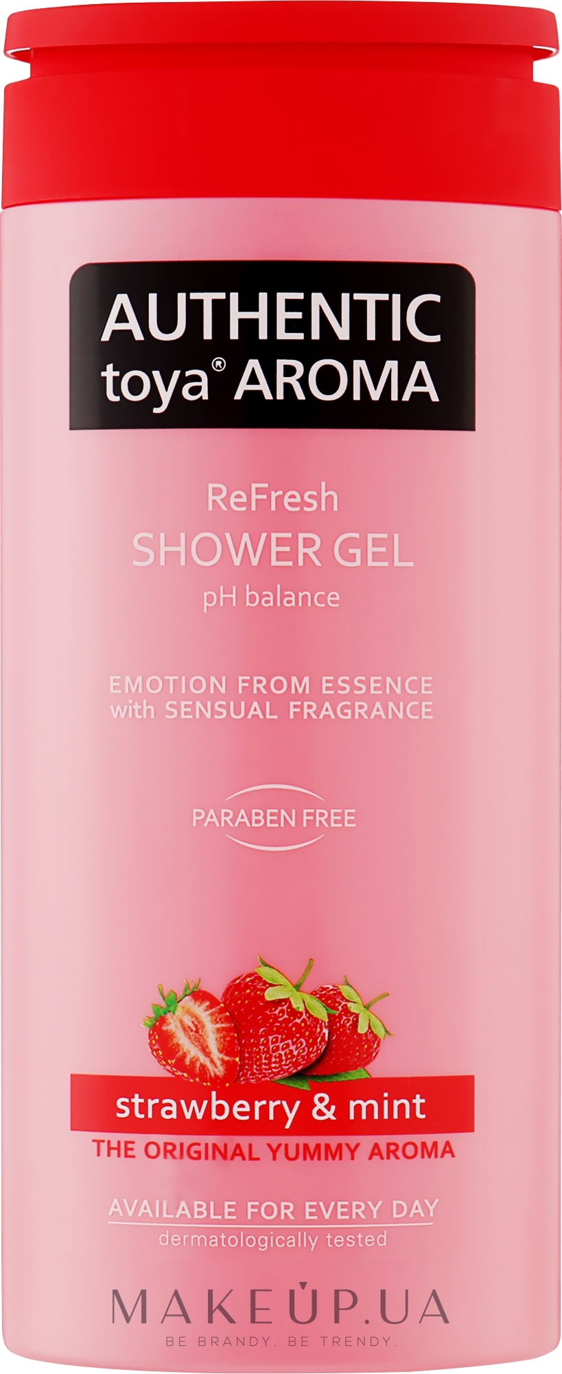 Гель для душу "Полуниця і м'ята" - Authentic Toya Aroma Strawberry & Mint Shower Gel — фото 400ml