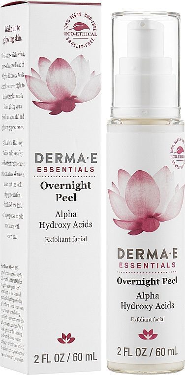 Ночной пилинг с альфа-гидроксикислотами - Derma E Overnight Peel Exfoliant Facial — фото N2