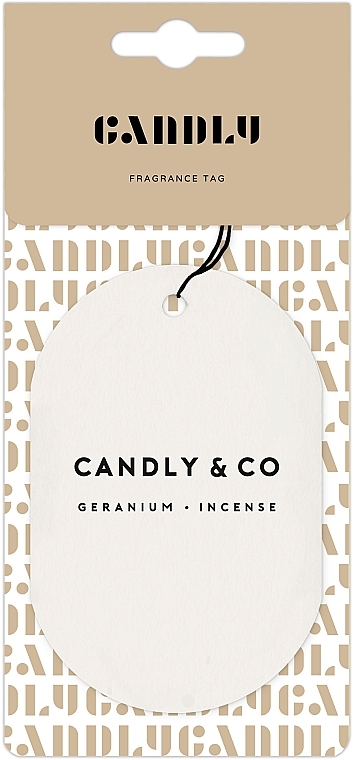Ароматическая подвеска - Candly & Co No.1 Geranium Incense Fragrance Tag — фото N1