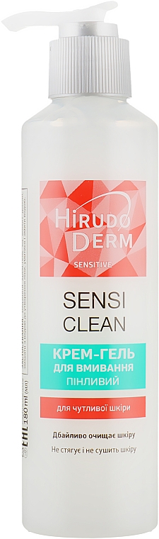 Пенящийся крем-гель для умывания - Hirudo Derm Sensi Clean — фото N2