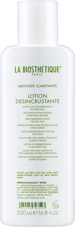 Лосьон-дезинкрустант - La Biosthetique Methode Clarifiante Lotion Désincrustante For Oil Skin — фото N1