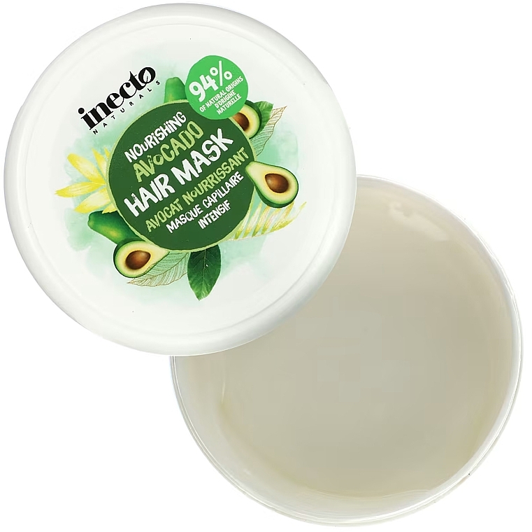 Живильна маска для волосся з авокадо - Inecto Naturals Nourishing Avocado Hair Mask — фото N2