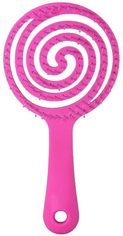 Щітка для волосся, рожева, кругла - Inter-Vion Hair Brush Lollipop — фото N1
