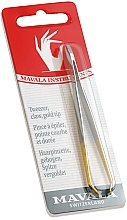 Пинцет с золотым покрытием - Mavala Manicure Gold Plated Claw Tweezer — фото N1