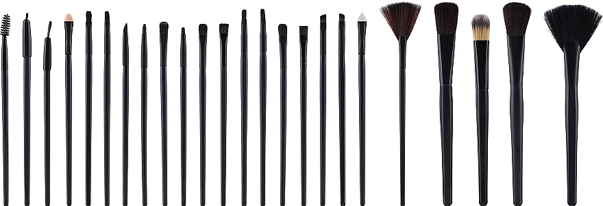 Набор кистей для макияжа в чехле, 24 шт - Lewer Brushes 24 Wood — фото N1