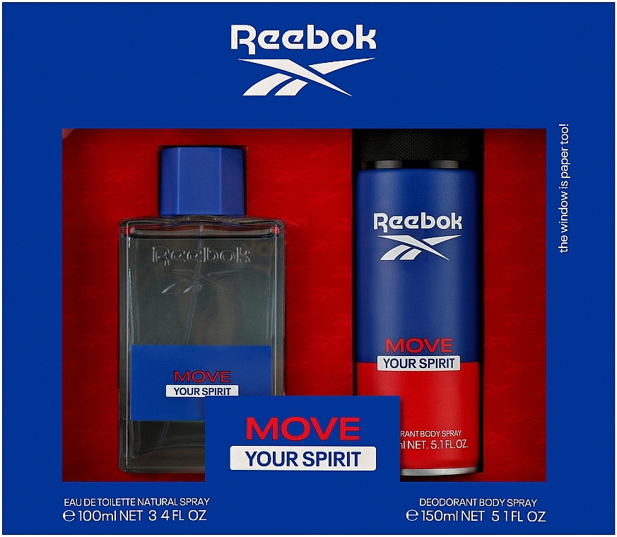 Reebok Move Your Spirit For Men - Набор (edt/100ml + deo/150ml) — фото N1