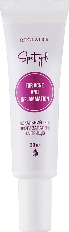 Локальний гель проти запалень та прищів - Reclaire Spot Gel For Acne And Inflamation — фото N1