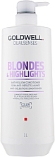 Кондиціонер проти жовтизни для освітленого волосся - Goldwell Dualsenses Blondes&Highlights Anti-Yellow Conditioner — фото N3