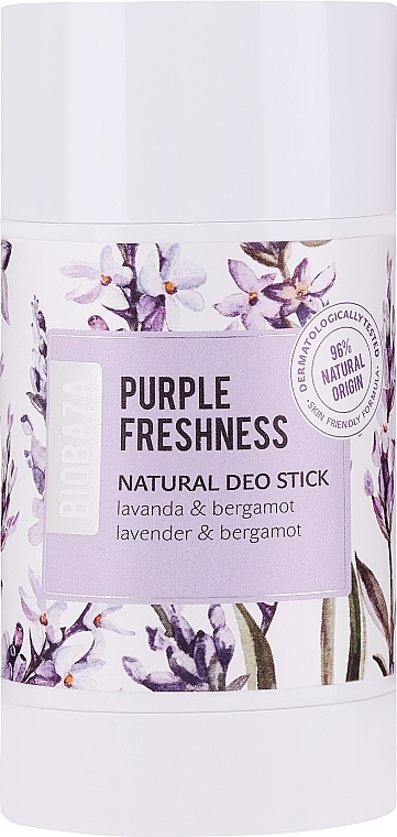 Дезодорант-стік "Лаванда і бергамот" - Biobaza Purple Freshness Natural Deo Stick — фото N1