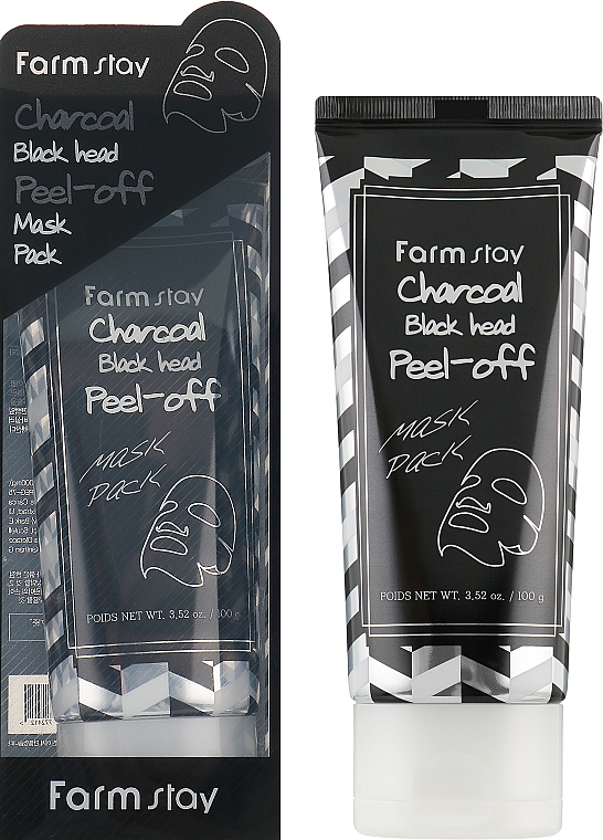 Очищающая маска-пленка с углем - FarmStay Charcoal Black Head Peel-off Mask Pack  — фото N1