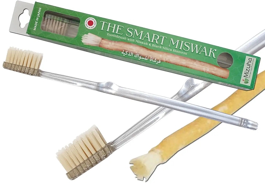 Зубна щітка з конічними щетинками, м'яка, прозора - Mizuha The Smart Miswak Toothbrush — фото N5