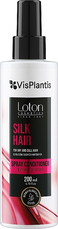 Спрей-кондиционер для волос с экстрактом шелка - Vis Plantis Loton Silk Hair Spray Conditioner — фото N1