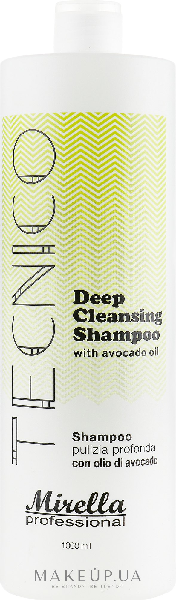 Шампунь з олією авокадо для глибокого очищення волосся  - Mirella Professional Tecnico Deep Cleansing Shampoo — фото 1000ml