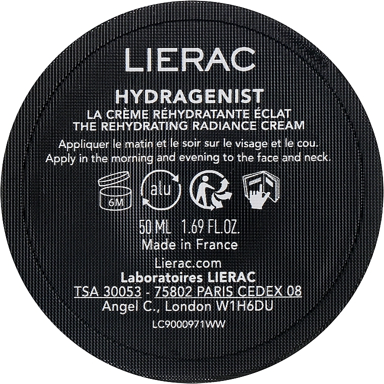 Увлажняющий крем для лица - Lierac Hydragenist The Rehydrating Radiance Cream Refill (сменный блок) — фото N1