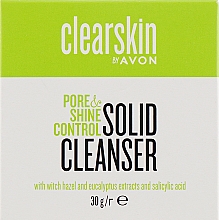 Очищувальне мило для обличчя "Зменшення пор і блиску" - Avon ClearSkin — фото N1