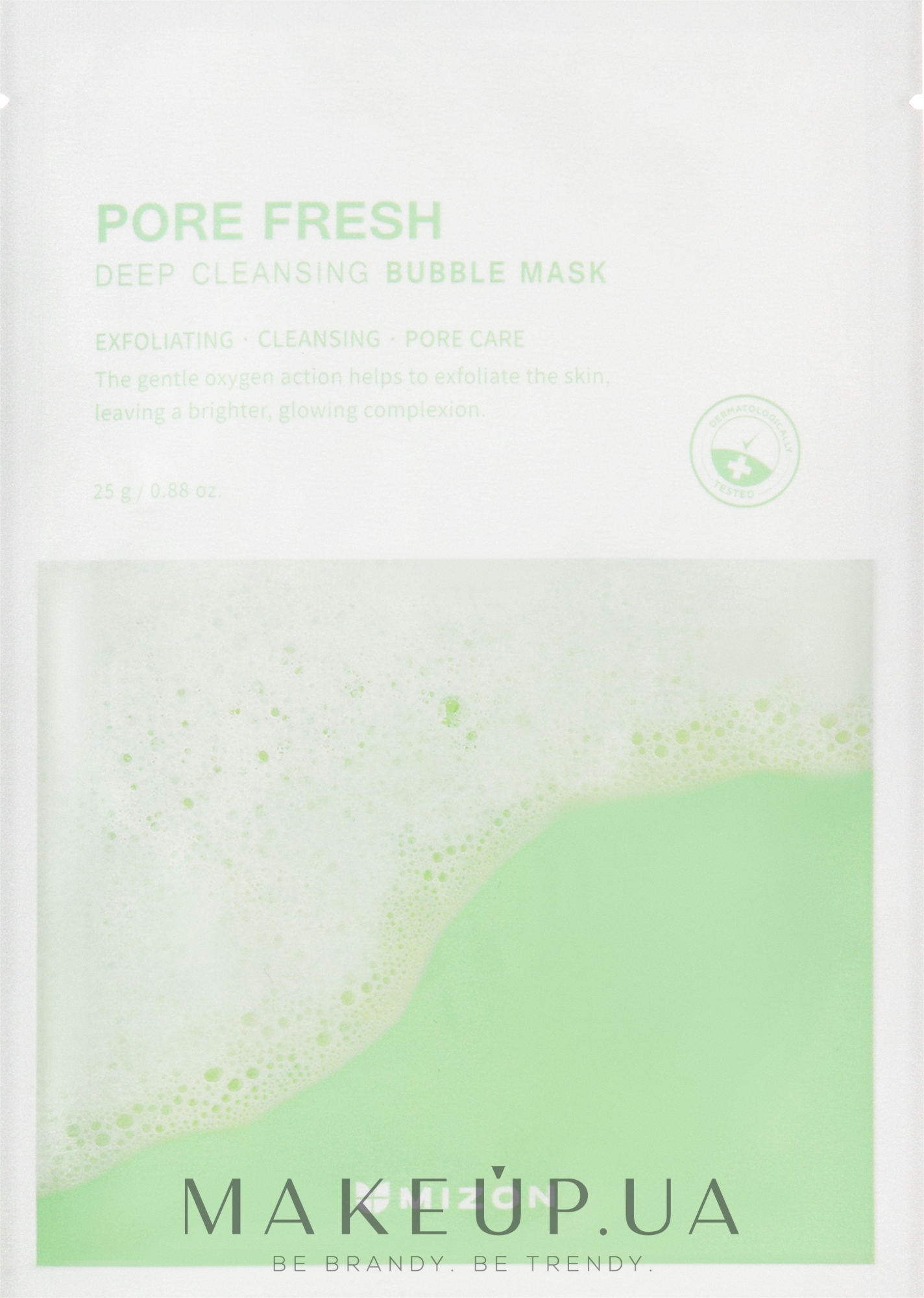 Пузырьковая тканевая маска для глубокого очищения лица - Mizon Pore Fresh Deep Cleansing Bubble Mask — фото 25g