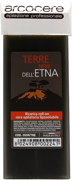 Воск в кассете "Вулкан нового поколения Черная Этна" - Arcocere New Generation Black Etna Volcano Wax — фото N1