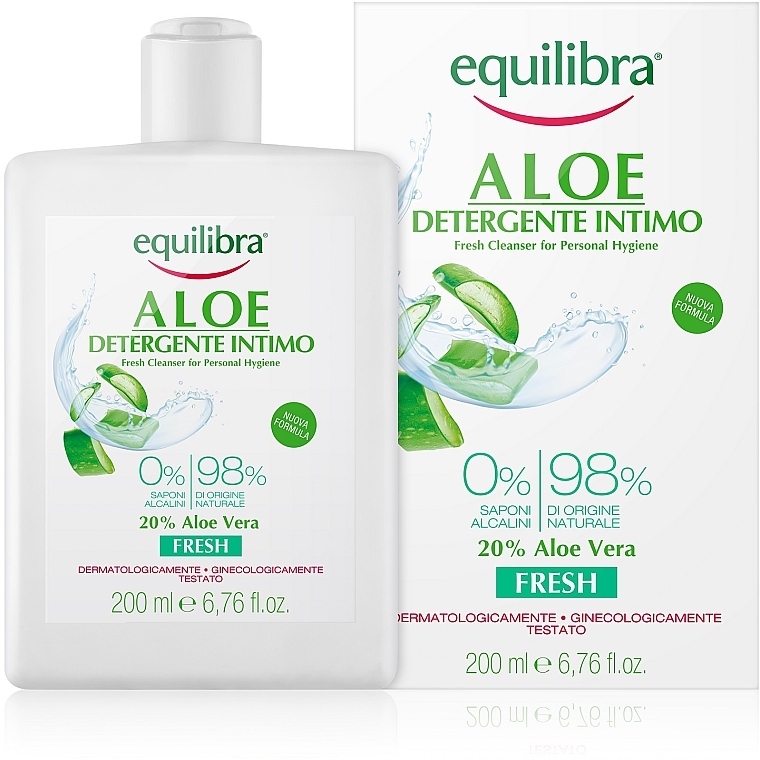 Освежающий гель для интимной гигиены - Equilibra Aloe Fresh Cleanser For Personal Hygiene