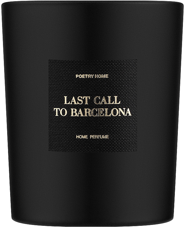 Poetry Home Black Round Last Call To Barcelona - Набор (perfumed diffuser/250 ml + candle/200g) — фото N1
