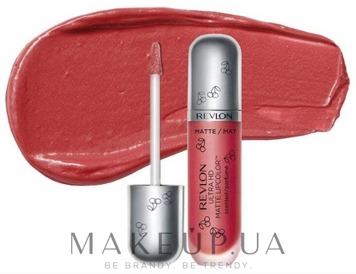 Рідка помада "The Cherry Reds" - Revlon Ultra HD Matte Lipcolor Scented — фото 515 - Cherries At Midnight