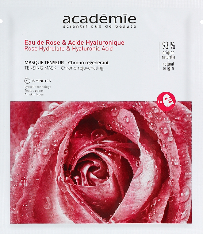 Омолоджуюча ліфтингова маска - Academie Eau de Rose Acide Hyaluronique Masque Tenseur — фото N1