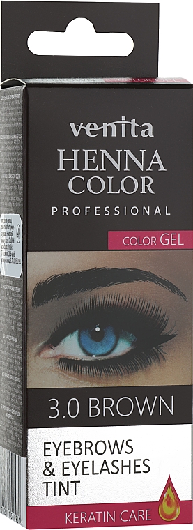 Краска-гель для бровей и ресниц - Venita Henna Color Eyebrow & Eyelash Tint Gel