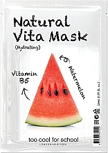Парфумерія, косметика Зволожувальна тканинна маска для обличчя "Кавун" з вітаміном В5 - Too Cool For School Natural Vita Mask Hydrating
