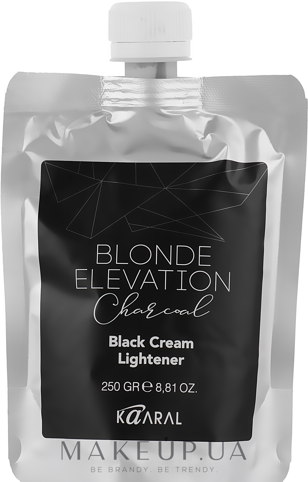 Чорний вугільний освітлювальний крем для волосся - Kaaral Blonde Elevation Charcoal Black Cream Lightener (дой-пак) — фото 250g